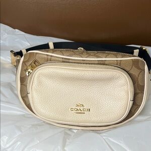 Coach Beige and Tan Fanny Pack